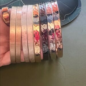 Park Lane Jewelry Mixed Metal Bangle Bracelet Set – 8 Piece Stack w/dust bag